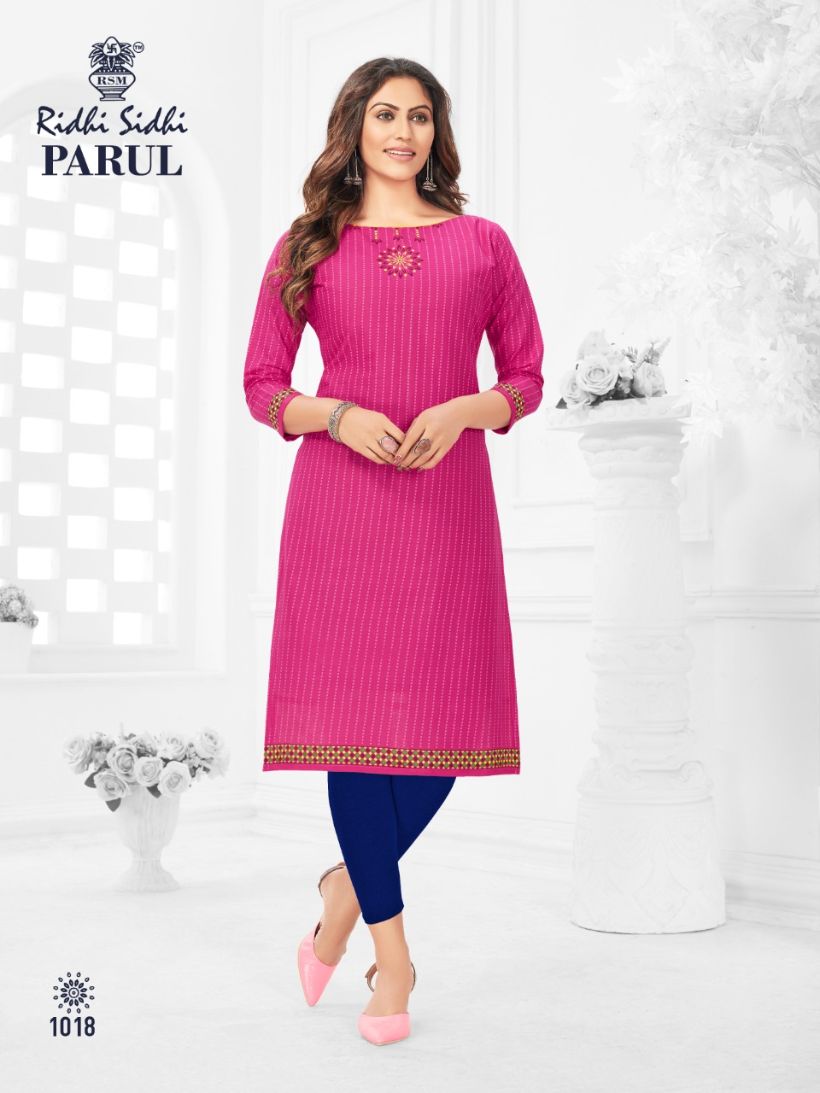 Ridhi Sidhi Parul 1 fancy Regular Wear Cotton Printed Long Kurti Collection